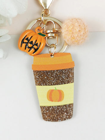 Pumpkin Cup Keychain